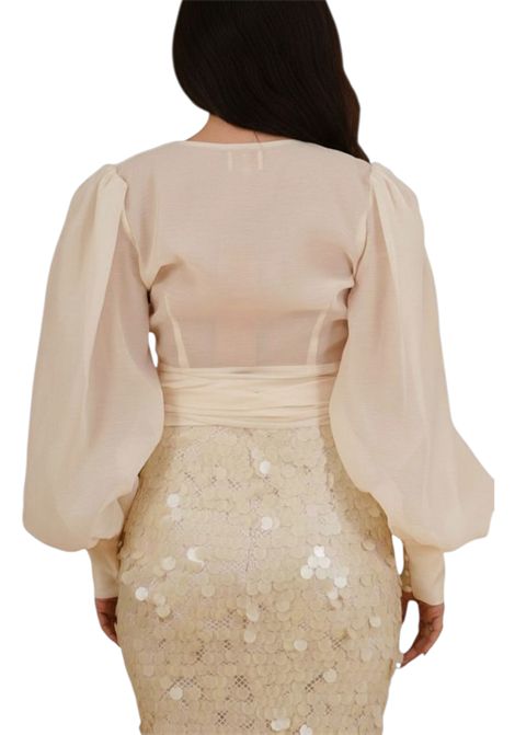 coordinato blusa e gonna a tubino TWINS | Abiti | T4862T T4862GIVORY